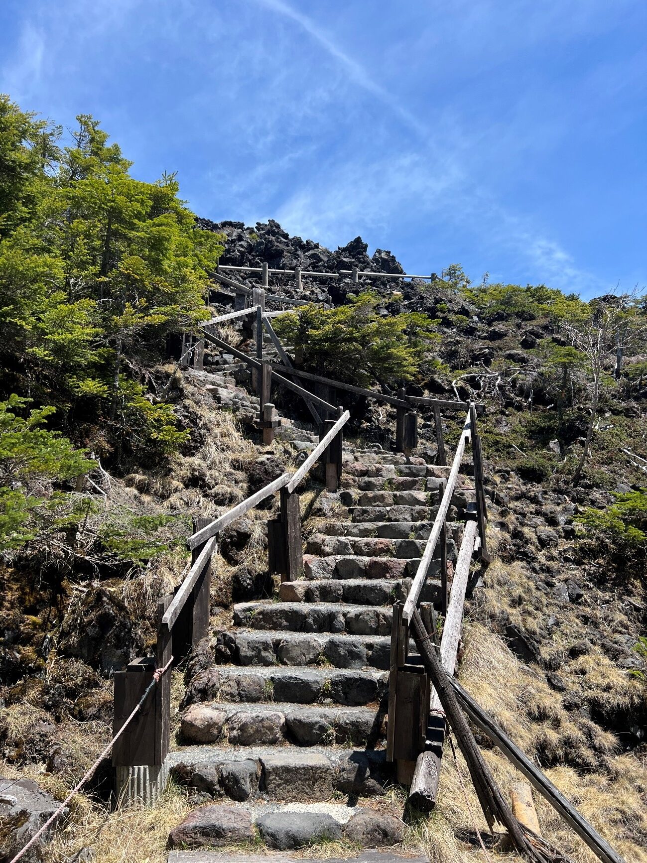 the end of the rock garden hike. These are the stairs you have to take down to finish the loop. 