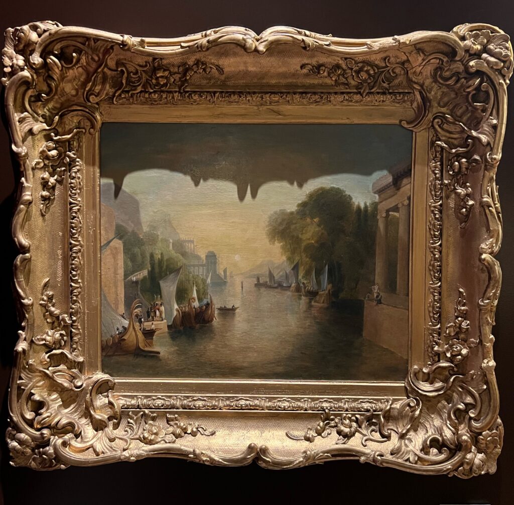  Embarcations sur un fleuve, 19th century painting from the United Kingdom