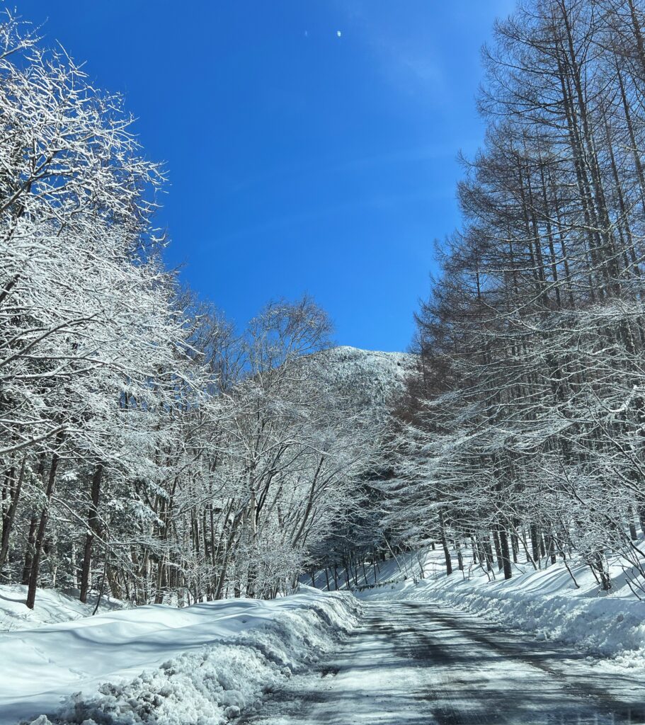 Venus line during the winter. Tateshina highlands, Nagano, Japan.