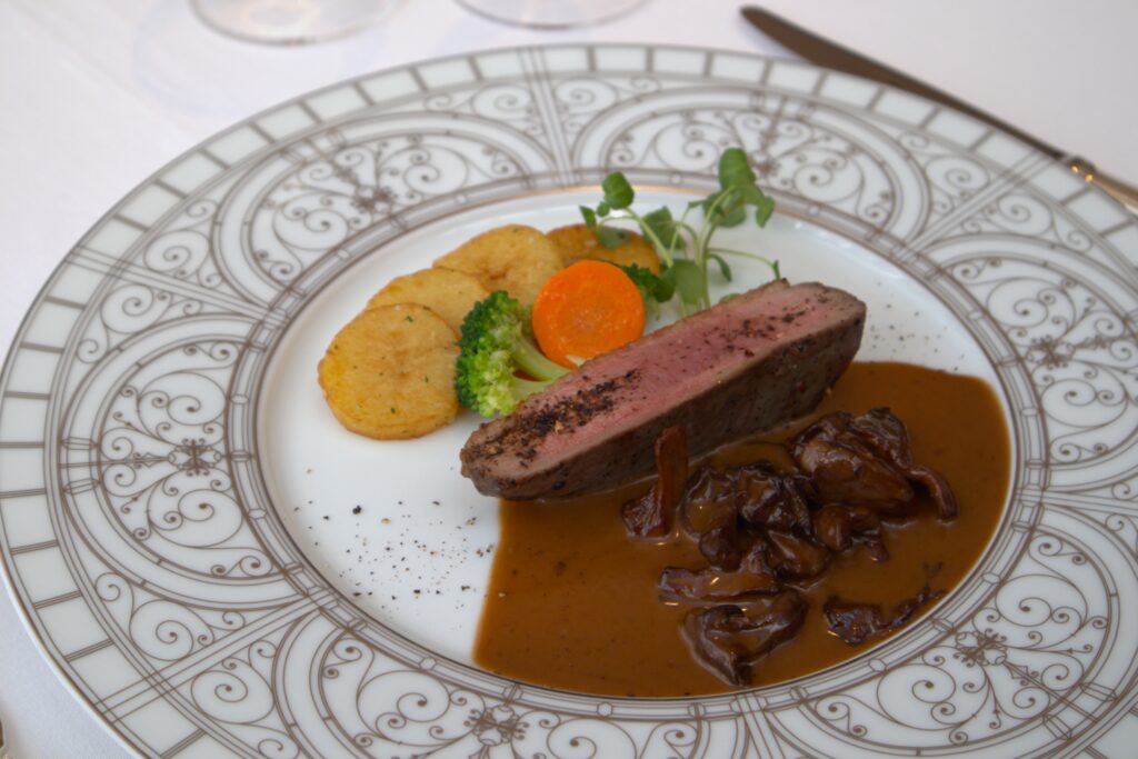 Roasted French Duck Breast with Wild Mushroom Cream Sauce 